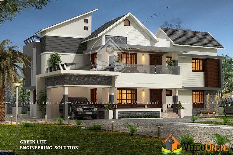 2925 Square Feet 4 BHK Contemporary Budget Home Design