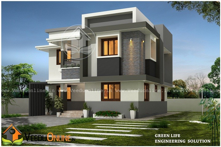 1856 Square Feet Double Floor Contemporary Home Design