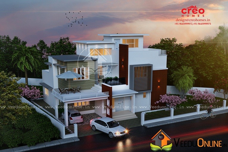2169 Square Feet Double Floor Contemporary Home Design