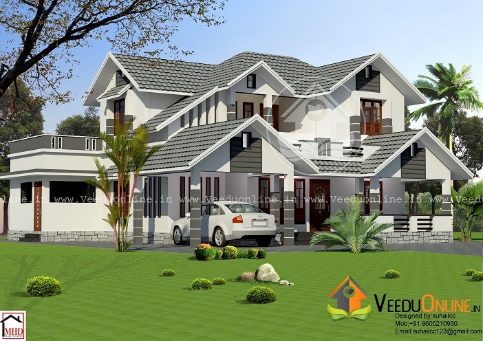 2350 Square Feet Double Floor Contemporary Home Design