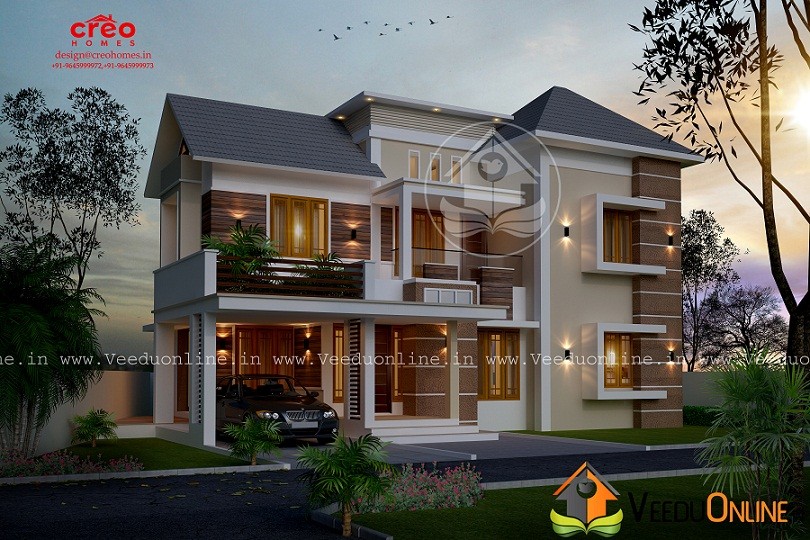 2364 Square Feet Double Floor Contemporary Home Design