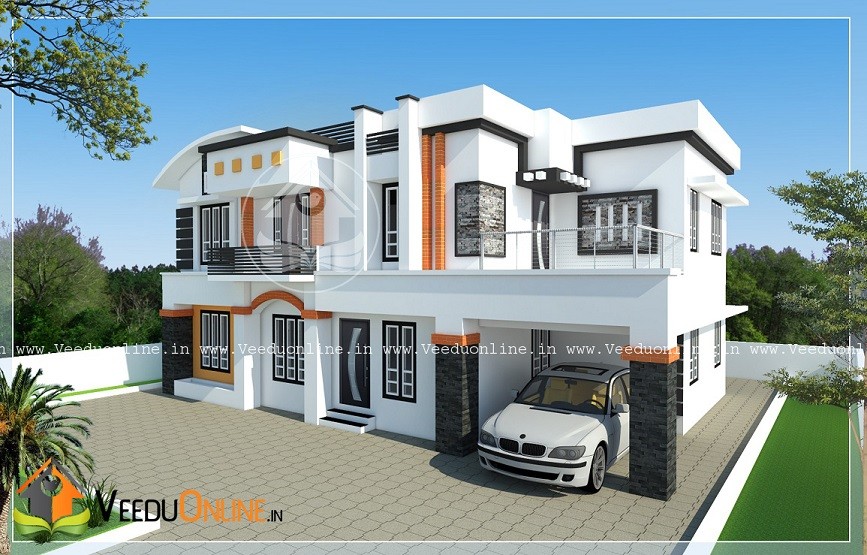 2611 Square Feet Double Floor Contemporary Home Design