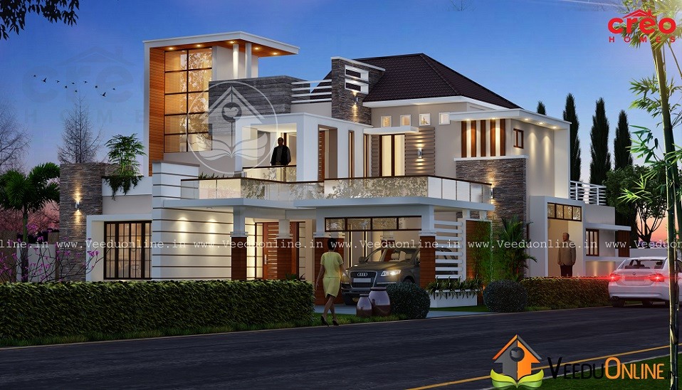 2874 Square Feet Double Floor Contemporary Home Design