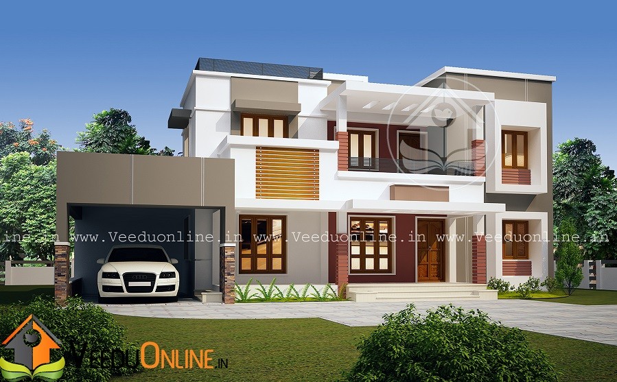 2600 Square Feet Double Floor Contemporary Home Design