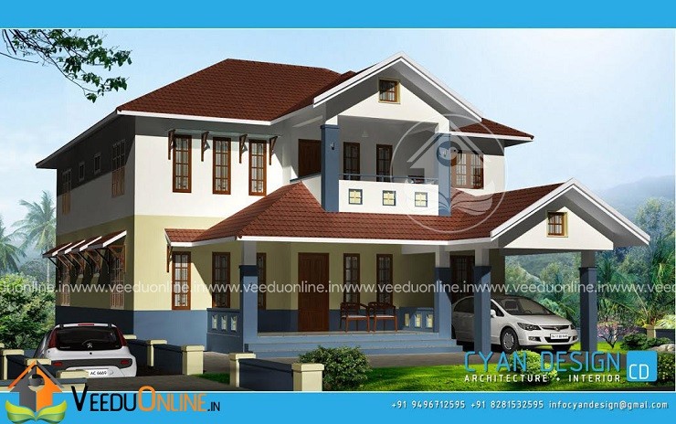 2900 Square Feet Double Floor Traditional Home Design