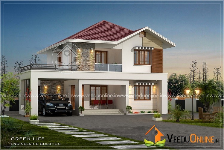 1406 Square Feet Double Floor Contemporary Home Design