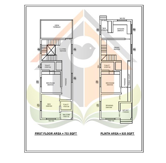 1678 Square Feet Double Floor Contemporary Home Design