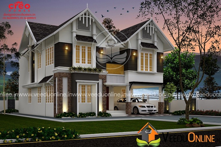 2394 Square Feet Double Floor Contemporary Home Design