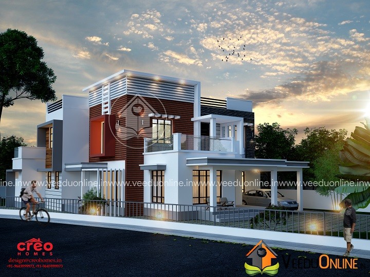 2726 Square Feet Double Floor Contemporary Home Designs