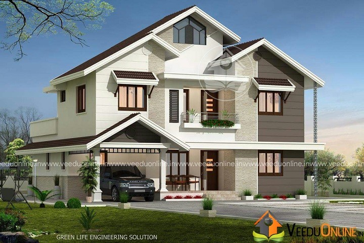 2384 Square Feet Double Floor Contemporary Home Design