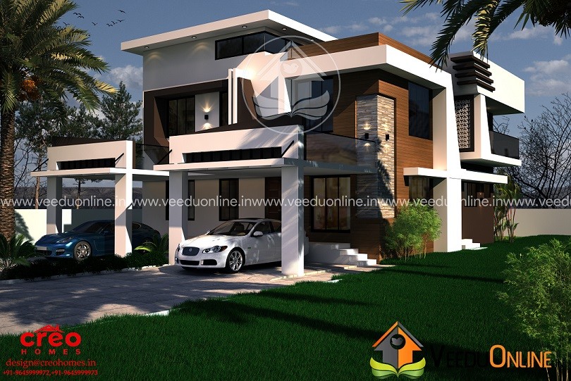 2844 Square Feet Double Floor Contemporary Home Design