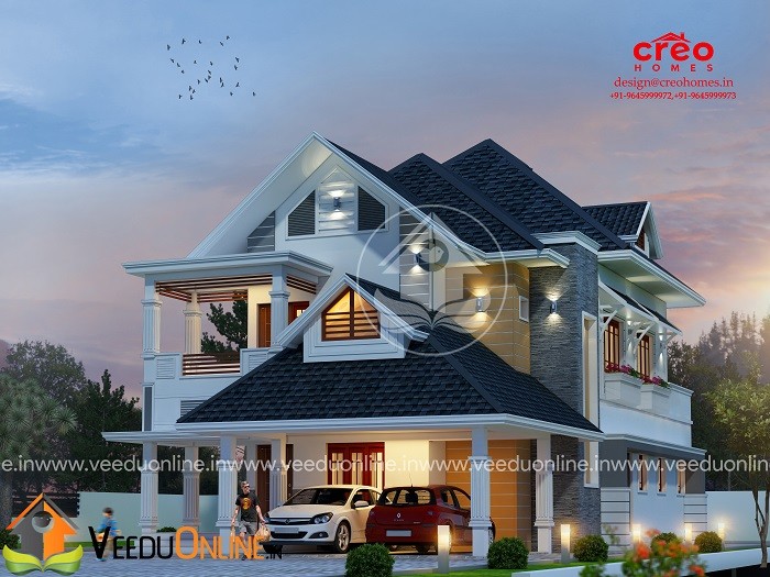 3145 Square Feet Double Floor Contemporary Home Design