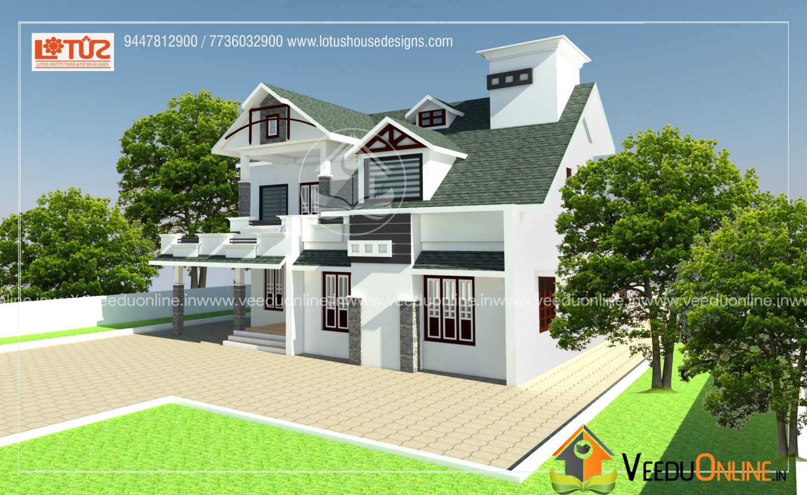 1852 Square Feet Double Floor Contemporary Home Designs