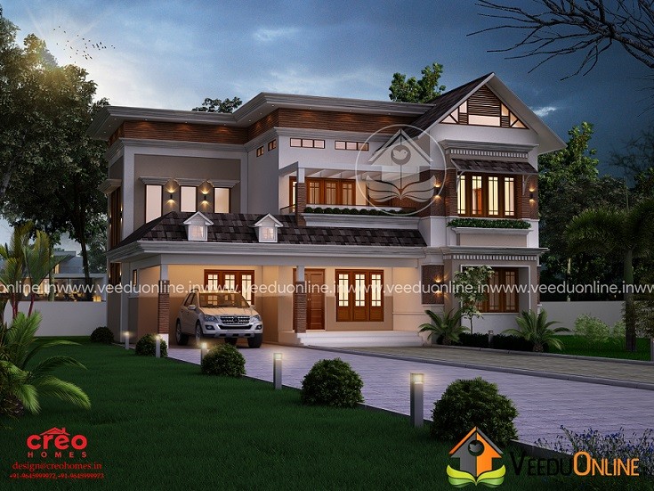 2955 Square Feet Double Floor Contemporary Home Design