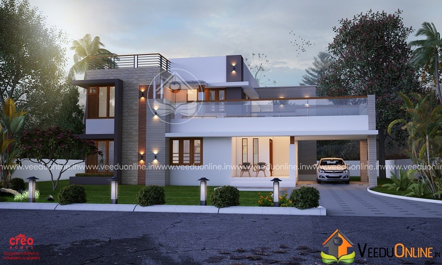 2985 Square Feet Double Floor Contemporary Home Design