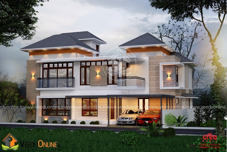 2994 Square Feet Double Floor Contemporary Home Design