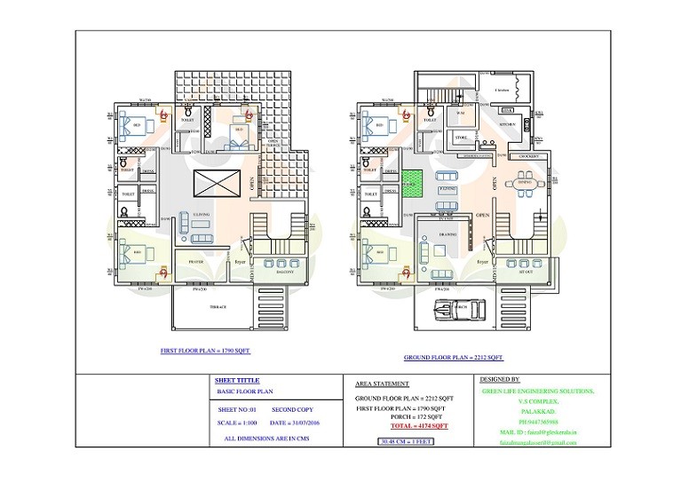 4174 Square Feet Double Floor Contemporary Home Design