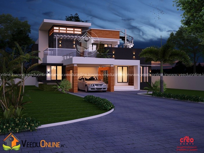 2517 Square Feet Double Floor Contemporary Home Design