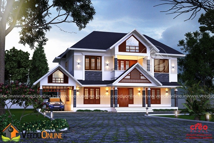 3175 Square Feet Double Floor Contemporary Home Design