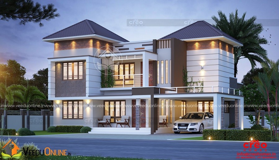2739 Square Feet Double Floor Contemporary Home Design