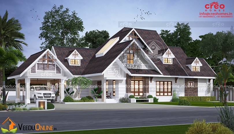 2976 Square Feet Single Floor Modern Traditional Home Design