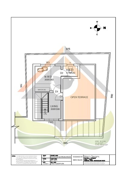 1307 Square Feet Double Floor Contemporary Home Design