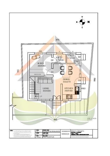 1307 Square Feet Double Floor Contemporary Home Design