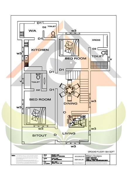 1511 Square Feet Double Floor Contemporary Home Design