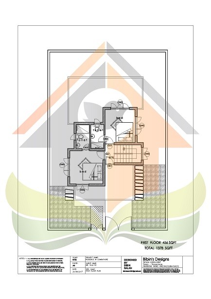 1378 Square Feet Double Floor Contemporary Home Designs