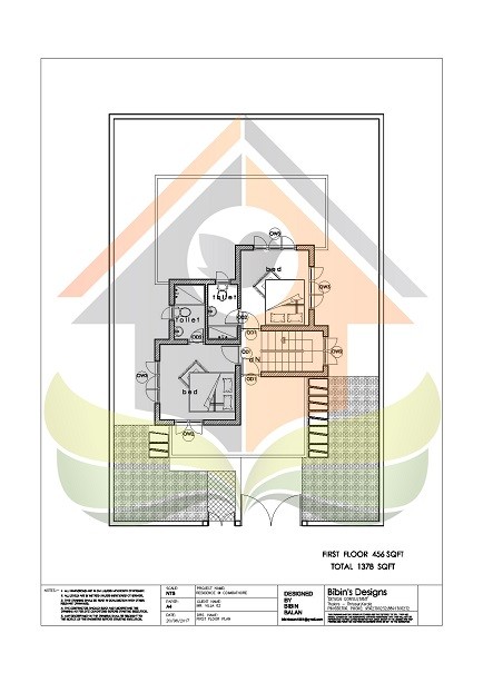 1378 Square Feet Double Floor Contemporary Home Design