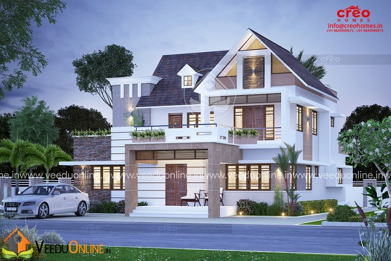 2890 Square Feet Double Floor Contemporary Home Design