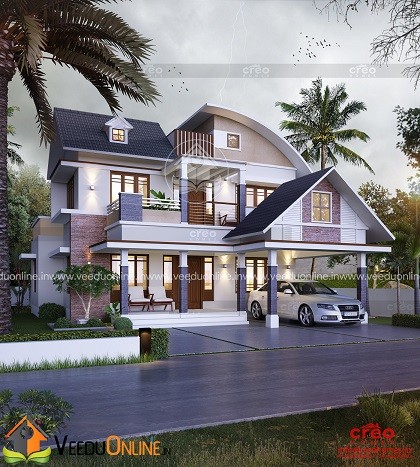 2702 Square Feet Double Floor Contemporary Home Designs