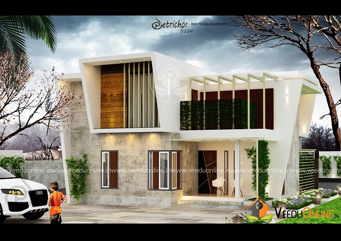 2510 Square Feet Double Floor Contemporary Home Design 