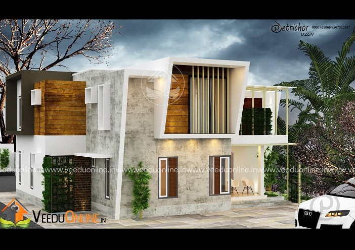 2510 Square Feet Double Floor Contemporary Home Design 