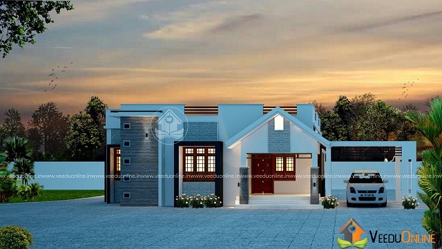 1012 Square Feet Single Floor Contemporary Home Design