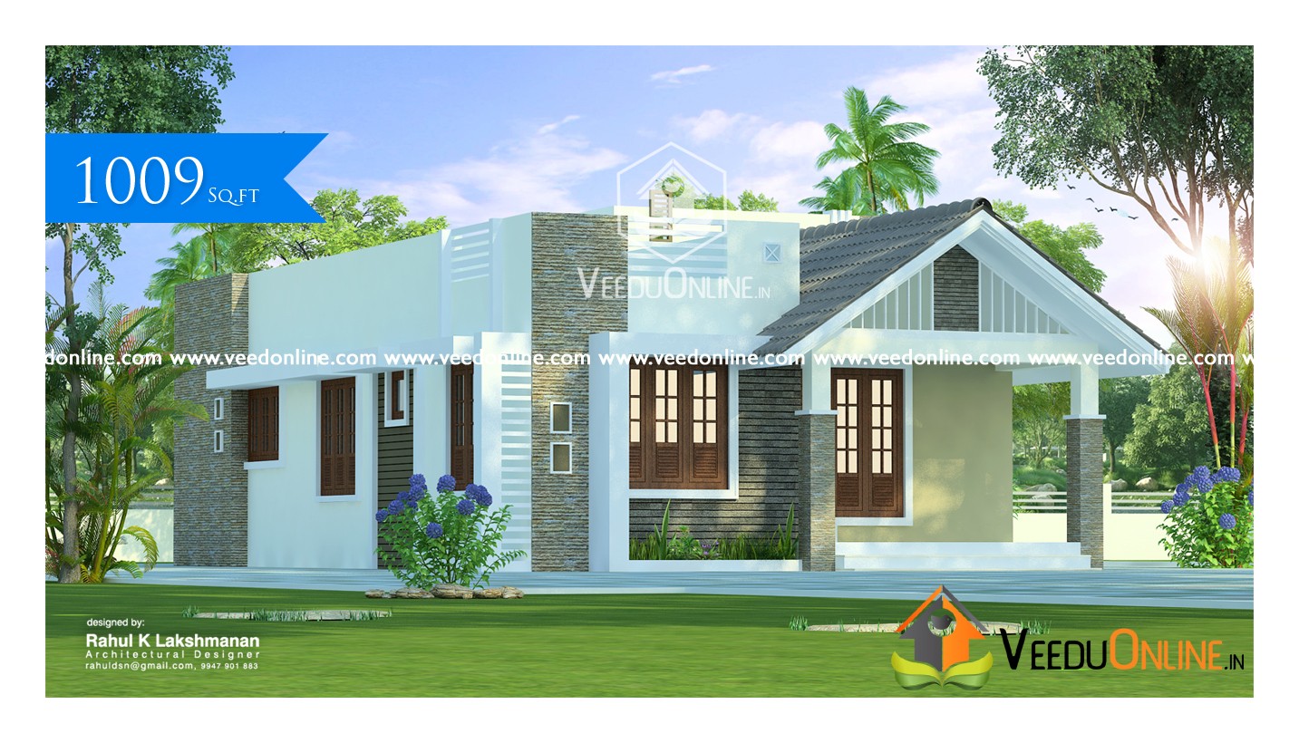 1009 Square Feet Beautiful Single Floor Home Design
