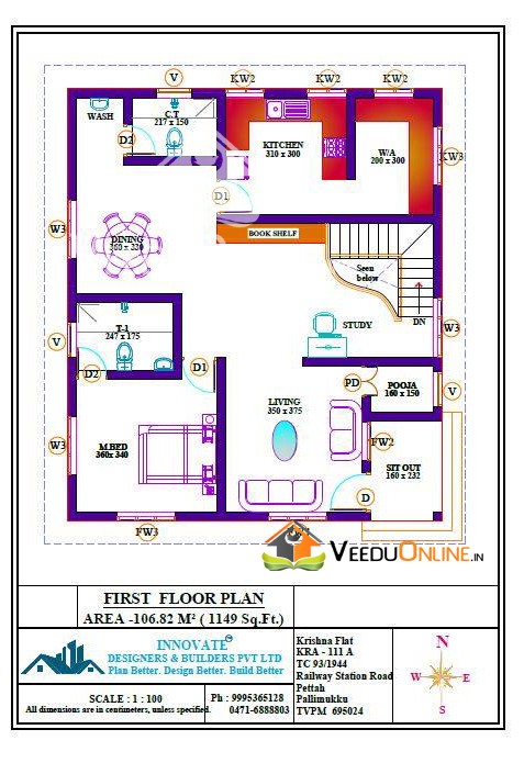 1786 Square Feet Double Floor Contemporary Home Design