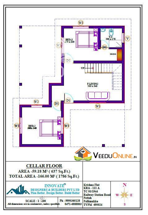 1786 Square Feet Double Floor Contemporary Home Design