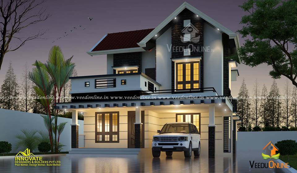 1716 Square Feet 3 BHK Double Floor Home Design