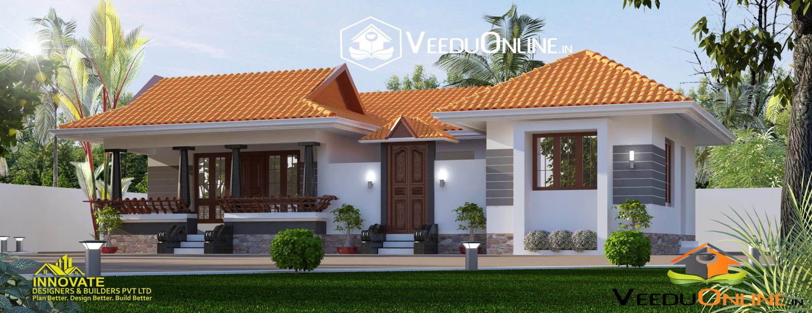 1212 Square Feet Single Floor Traditional Home Design