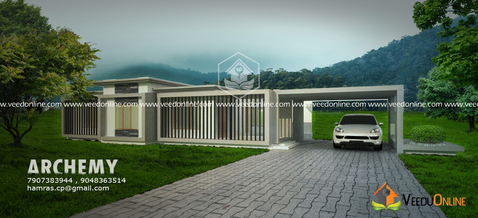 1896 Square feet Single Floor Modern Home Design