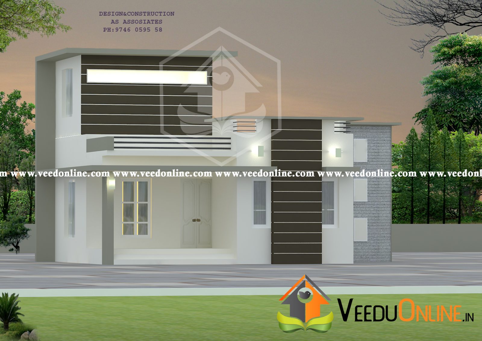 1270 Square Feet Single Floor Contemporary Home Design