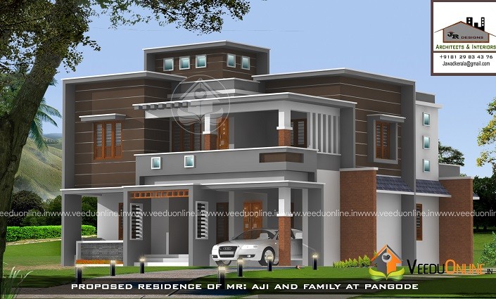 2800 Square Feet Double Floor Modern Contemporary Home Design