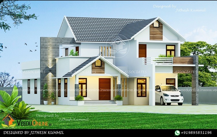 2660 Square Feet Double Floor Contemporary Home Design