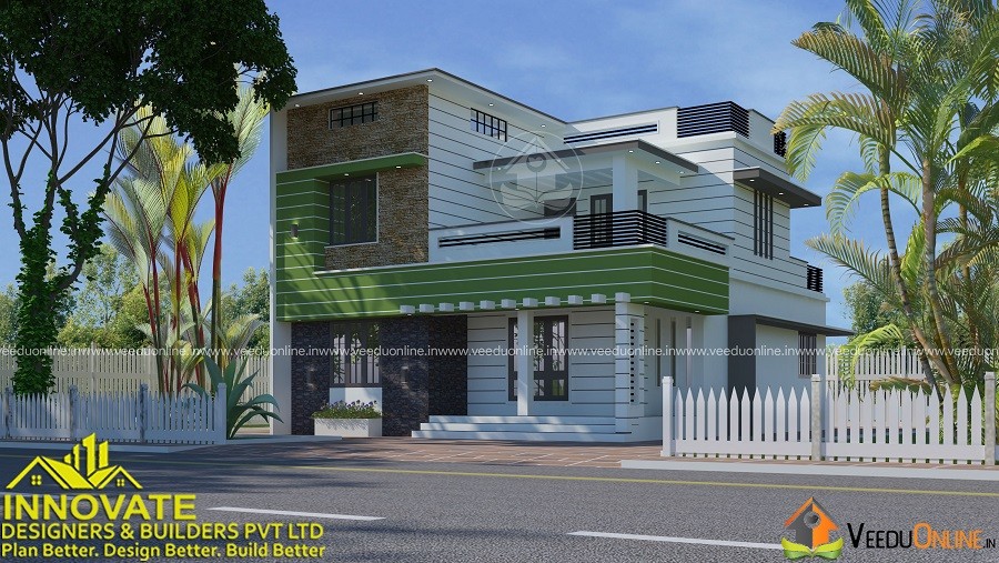 1675 Square Feet Double Floor Contemporary Home Design