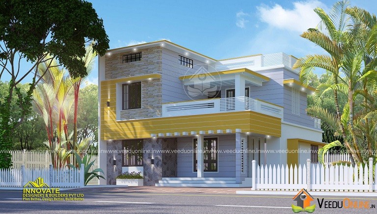 1675 Square Feet Double Floor Contemporary Home Design