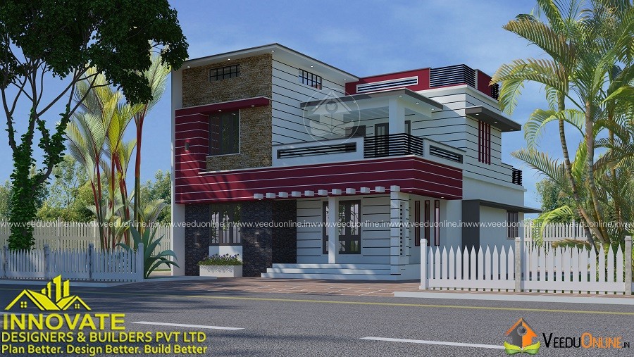 1675 Square Feet Double Floor Contemporary Home Design