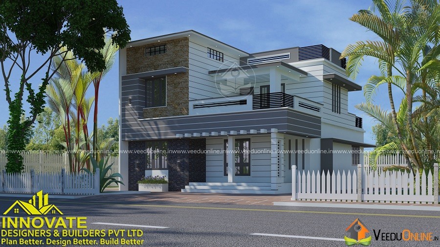 1675 Square Feet Double Floor Contemporary Home Design