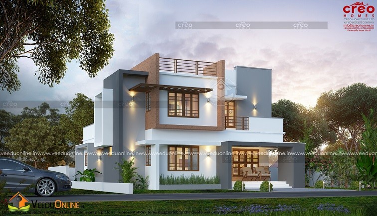 1882 Square Feet Double Floor Contemporary Home Design