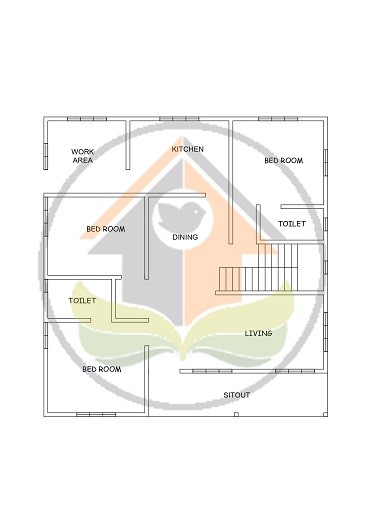 1346 Square Feet Single Floor Contemporary Home Design